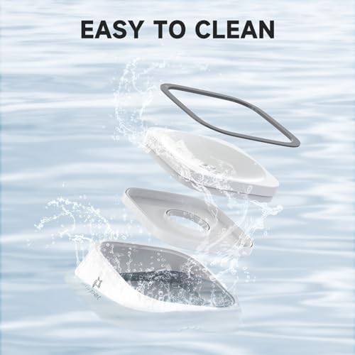 ELS PET White 35oz 1L No Spill Dog Cat Bowl Anti Slip Travel Dispenser