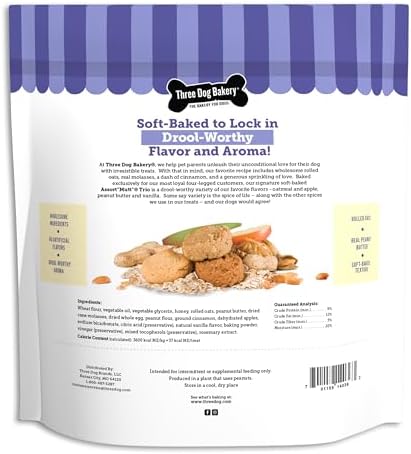 Three Dog Bakery AssortMutt Trio Dog Treats - 48 oz Variety Pack