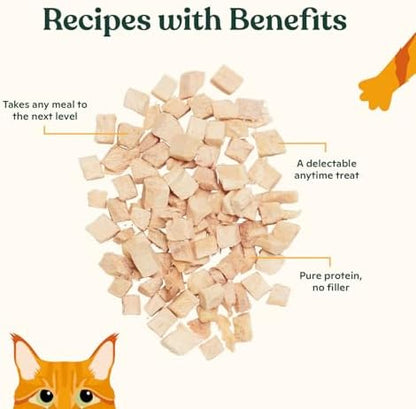 Made by Nacho Freeze-Dried Cat Treats - Healthy, Limited Ingredient Cat Treats - High Protein, Nutrient-Rich Crunchy Treats. (Chicken Breast (.9 oz)), Limited Ingredients