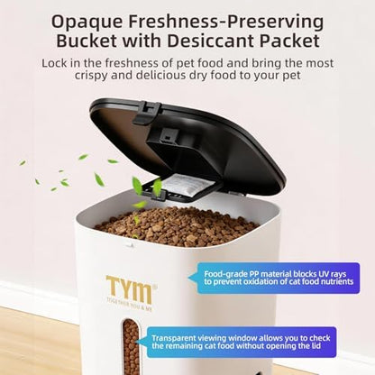 7L Automatic Cat Feeder, WiFi Timed Food Dispenser for Cats Small Pets