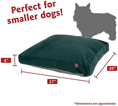 Majestic Pet Rectangular Dog Bed, Small, 27x20x4 in, Washable, Marine