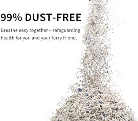 Mixed Cat Litter, Tofu & Bentonite Blend, Instant Clumping & Flushable, Low Dust, Superior Odor Control, Low Tracking, Lightly Scented Litter for Multi-Cat Homes, 5.5lb