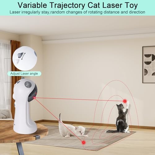 TBTeek Cat Toy, Automatic Motion-Activated, 5 Fun Patterns, 4 Speed Modes