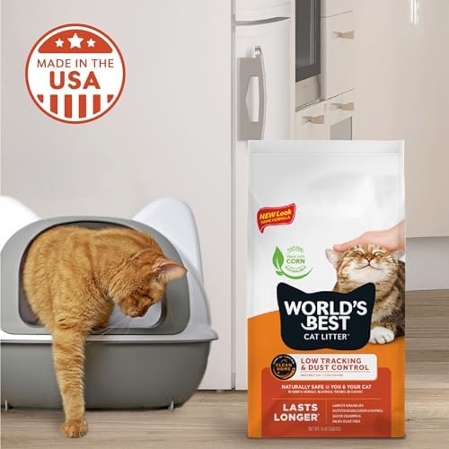 World's Best Cat Litter Low Tracking & Dust Control, Unscented, 8 lb Bag
