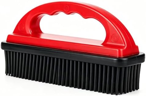 Rubber Brush - Effortless Pet Hair & Lint Removal for Couches & Clothes Red
