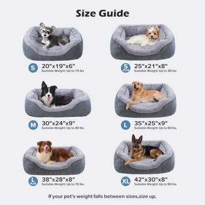 INVENHO XL Dog Beds Large Sized Dog, Washable Orthopedic Warming Soft Sleeping Durable with Anti-Slip Bottom