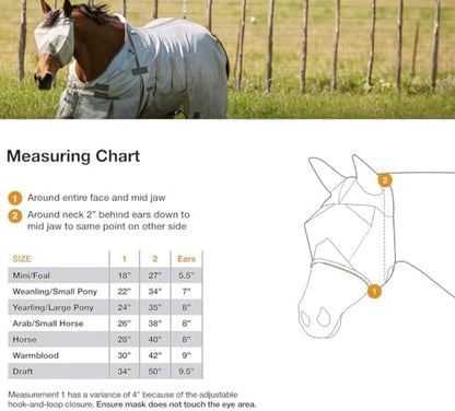 Cashel Crusader Fly Mask, Standard (Orange, Horse)