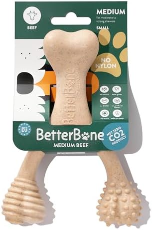 BetterBone - Medium Density - Ideal for Moderate to Strong Chewers - All-Natural, Nylon-Free Dog Chew Toys - Non-Toxic, Promotes Dental Health, Splinter-Resistant, Sustainably Made