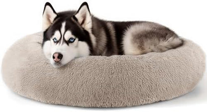 Extra Large Dog Beds, 36in Human Dog Anxiety Relief Comfort Bed (Brown)