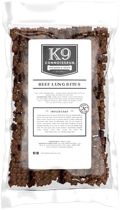 K9 Connoisseur Beef Lung Dog Treats - USA Made Single Ingredient Dog Treat