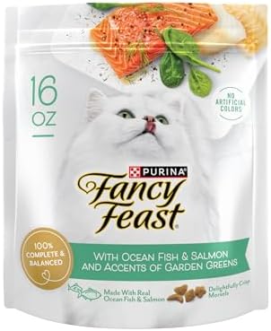 Fancy Feast Purina Dry Cat Food Ocean Fish and Salmon Pack of (4) 16oz Bags