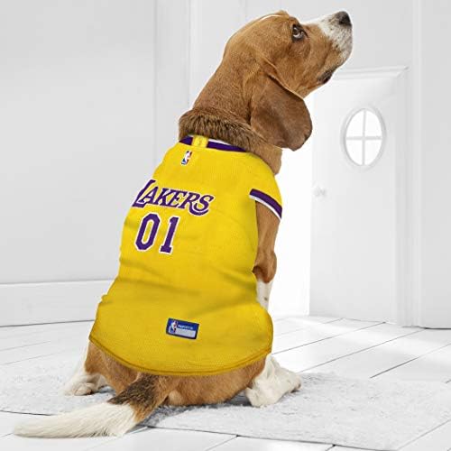 NBA Los Angeles Lakers Dog Jersey, Medium - Tank Top Basketball Pet Jersey