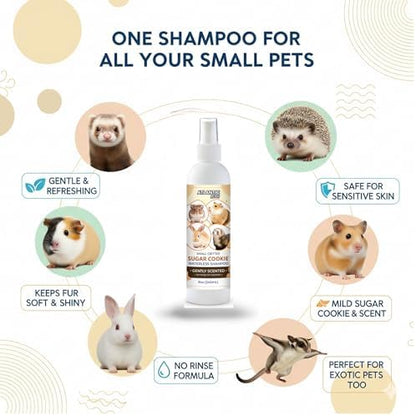 Atlantic Rush Waterless Shampoo for Small Pets- 8oz Spray (Sugar Cookie)