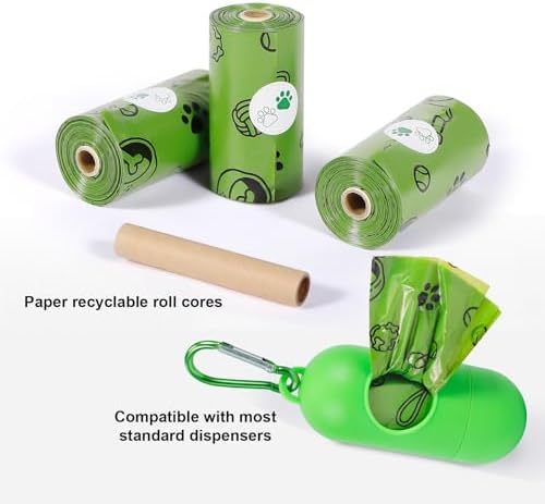 Thick Dog Poop Bags Rolls - Strong Leak Proof with 2 Dispensers 420 Count