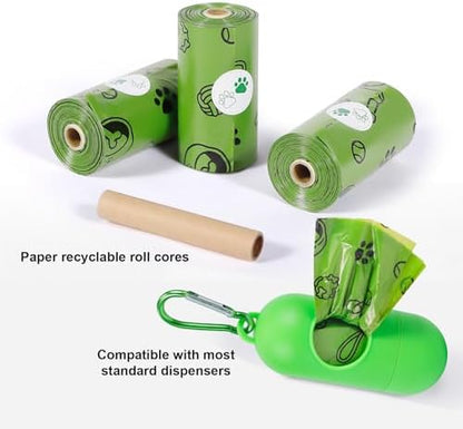 Thick Dog Poop Bags Rolls - Strong Leak Proof with 2 Dispensers 420 Count