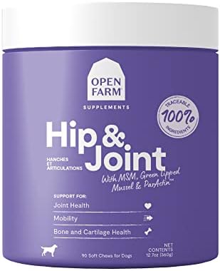 Open Farm Hip & Joint Chews, Dog Supplement, 12.7 oz, 90 Count