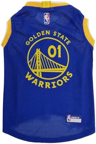 Pets First NBA GOLDEN STATE WARRIORS DOG Jersey, X-Small - Tank Top Basketball Pet Jersey