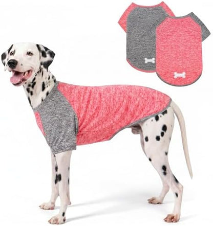 KYEESE 2Pack Dog Shirt for Large Dogs Sun Protection Tank Top with Sleeves