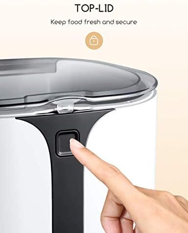 Automatic Cat Feeder, Faroro Dog Food Dispenser for Small Pets with Distribution Alarms, Portion Control, Voice Recorder and Programmable Timer for up to 4 Meals per Day