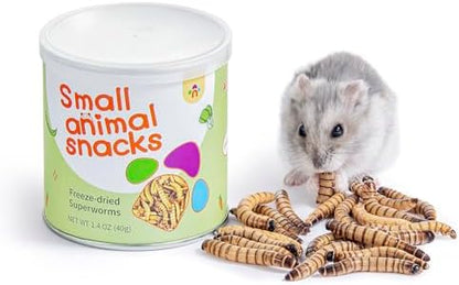 Niteangel Small Animal Snack & Treats - Freeze-Dried Worms & No Additive