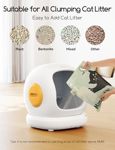 Meowant Self-Cleaning Cat Litter Box, 75L Extra Large Open-Top, APP Control