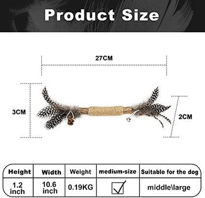 PAZ'S GIFT Catnip Toy Cat Toys Catnip Toy cat chew Toy cat Kicking silvervine Stick Teeth Cleaning Cute Kitten Teething Indoor Interactivecat Dental Care Matatabi (Feather 2pcs)