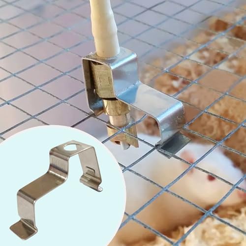 Water Nipples Clip for Rabbit Rat Hamster Ferrets Other Rodent Small Animals (20Pcs,Stainless Steel)