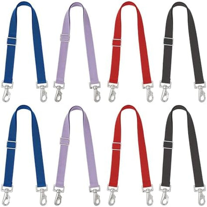 Premium Horse Blanket Sheet Leg Straps, Replacement Stretchy Belly Strap with Double Swivel Snaps, Adjustable Elastic Length from 24 to 42 Inch Winter Blanket 8 Pcs (Multi-Color)