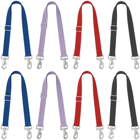 Premium Horse Blanket Sheet Leg Straps, Replacement Stretchy Belly Strap with Double Swivel Snaps, Adjustable Elastic Length from 24 to 42 Inch Winter Blanket 8 Pcs (Multi-Color)