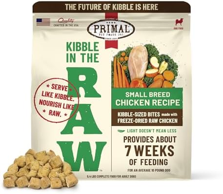 Primal Kibble in The Raw, Freeze-Dried Dog Food, Small Breed, 5.4 lb