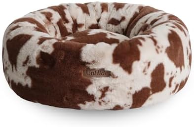UnHide Floof Pet Bed, Extra Soft Dog Bed with Removable Faux Fur Cover