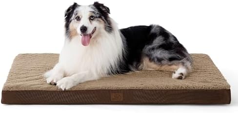 Bedsure XL Dog Bed for Crate, Pet Bed with Washable Cover, 41x29 Inch Brown