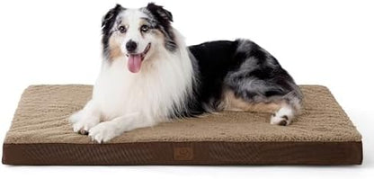 Bedsure XL Dog Bed for Crate, Pet Bed with Washable Cover, 41x29 Inch Brown