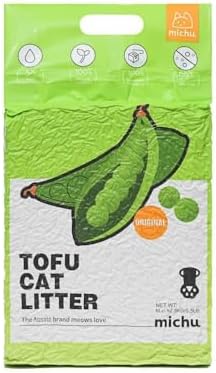 Michu Tofu Cat Litter Natural Clumping Tofu Cat Litter, Fast Clumping and Easily Scoop-able 5.5lb/88oz 5 Scents - Original, 6 Pack
