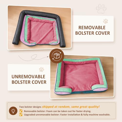 Comfort Expression Orthopedic Dog Bed for Extra Large Dogs with Bolster