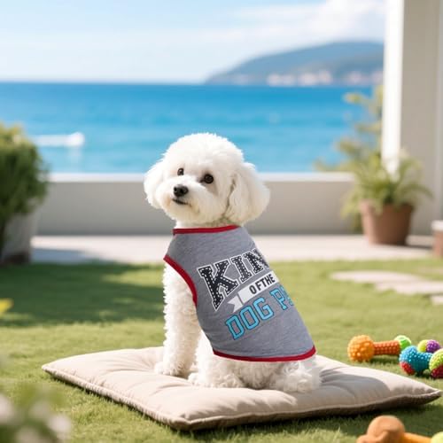 hoyuwak 8 Pieces Pet Shirts Funny Dog Printed Clothes Dog Sleeveless Vests