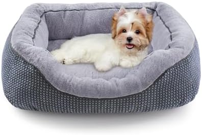 INVENHO Small Dog Bed Orthopedic Warming Soft Calming Sleeping Durable with Anti-Slip Bottom