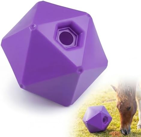 Seenelling 1 Pack Horse Treat Ball, 9" Feeder Toy for Horses, Purple