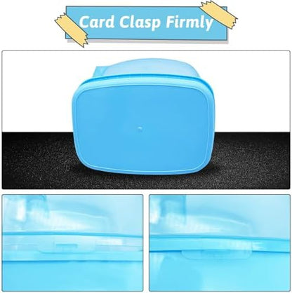 Hamiledyi Hamster Bathtub Dwarf Hamster Bathroom Sand Bath Container Chinchilla Sauna Room Plastic Sand Bath Box House for Gerbils Hedgehog Mice or Other Small Pets Animals(Blue,Large Size)