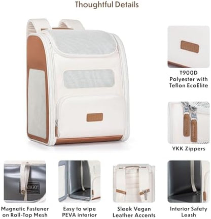 Traveler's Choice Argo Tails of The Trail Pet Backpack Carrier, Tan