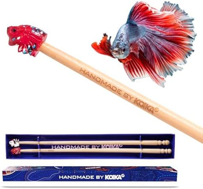 KOIKA Fish Training Stick Toys for Betta Fish – Interactive Training Wand for Exercise & Mental Stimulation, Fish Tank Decor Accessory