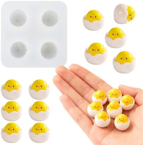 Mini Hatching Chick Figurine Resin Silicone Mold for DIY Fairy Garden Decor
