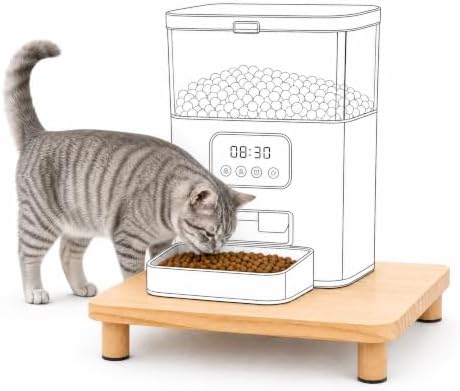 Elevated Cat Food Stand for Automatic Feeder, 2.4" Raised Cat Bowl Stand
