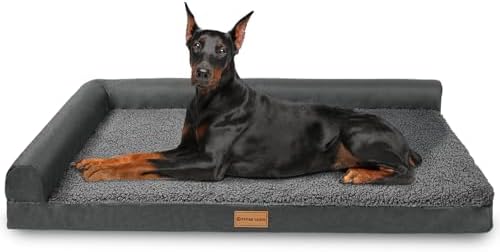 Patas Lague Orthopedic Large Dog Bed Washable Pet Sofa Bed 56X40 Dark Grey