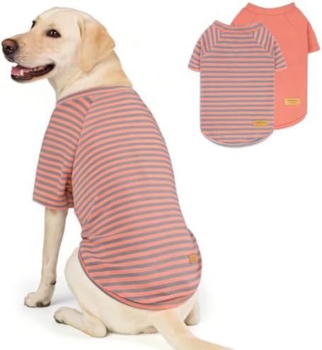 KYEESE 2Pack Dog Sweater with Sleeves Fleece Shirt for Large Dogs