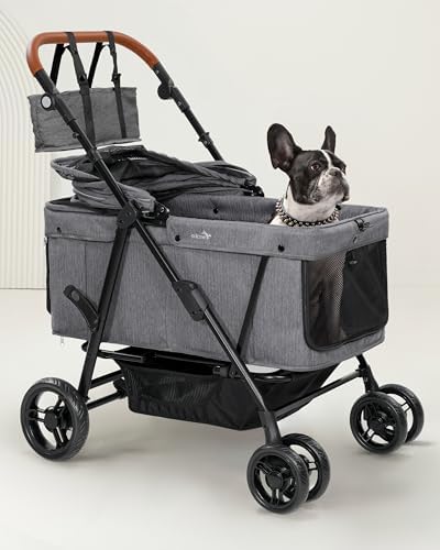 Dog Stroller for Large & Medium Dogs (20–132 lbs), for 2 Small Dogs