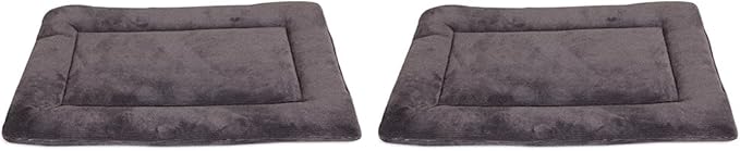 Petmate Aspen Pet Rectangular Kennel Mat, Dark Gray, for 19' Crates (Pack of 2)
