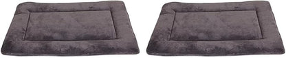 Petmate Aspen Pet Rectangular Kennel Mat, Dark Gray, for 19' Crates (Pack of 2)