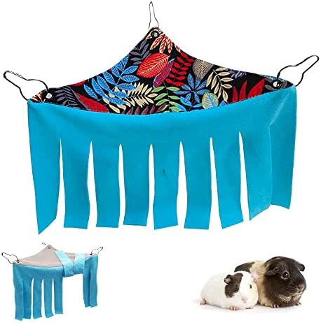 RIOUSSI Guinea Pig Hideout Hideaway Corner Fleece Toys Cage Accessories