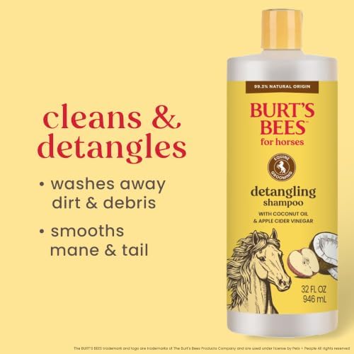 Burt's Bees for Horses Detangling Shampoo, with Coconut Oil, 32 Oz